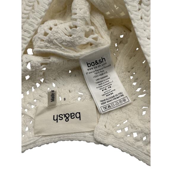 Ba&Sh 'Marc' White Cotton Cardigan Size 1 / S - Picture 4 of 4